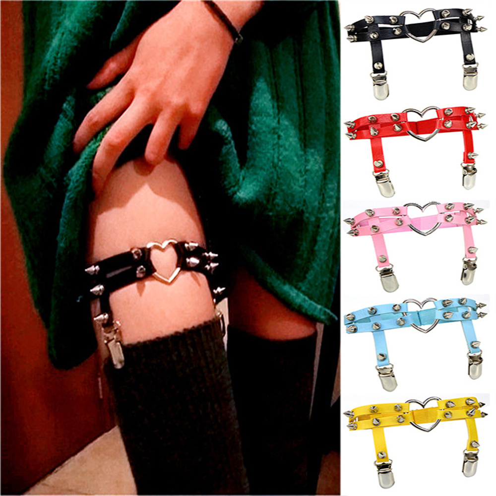 Garter Belt Set - 1 قطعة النساء الشرير القوطي القلب